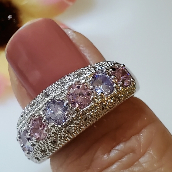 NEW Trio of Gemstones Sterling Silver Ring - Picture 13 of 13